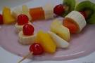 Brochettes de frutas