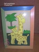 Cuadro de jirafas para niños